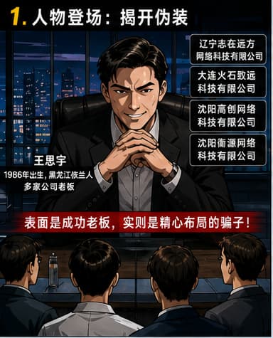 《老赖王思宇的骗术一览》漫画