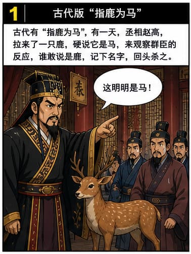 《甄世昊的“指鹿为马”》漫画